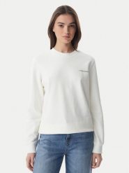 Tommy Jeans Bluza Ess Logo DW0DW22829 Biały Regular Fit. Białe bluzy bez kaptura damskie Tommy Jeans, xs, z bawełny. Za 329.99 zł.