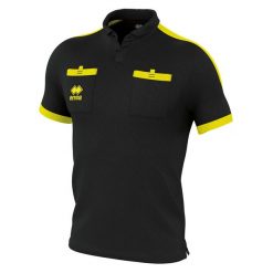 Koszulka Errea Doug Maglia Mc Ad Dorośli. Czarne t-shirty sportowe męskie ERREA, s, z materiału, bez ramiączek, do piłki nożnej. Za 198.50 zł.