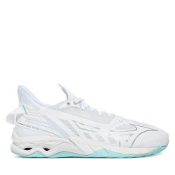 Buty halowe Mizuno. Białe buty sportowe na co dzień damskie Mizuno, bez wzorów, mizuno wave. Za 489.99 zł.