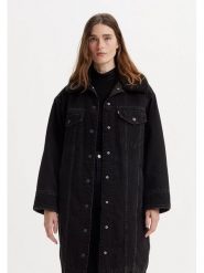 Levi's Płaszcz dżinsowy w kolorze czarnym rozmiar: S. Czarne płaszcze damskie Levi's, s, z aplikacjami, z bawełny. Za 281.26 zł.