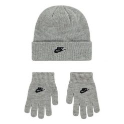 Czapki i rękawiczki NIKE Club Jeden rozmiar. Szare rękawiczki dziecięce Nike, bez ramiączek. Za 131.00 zł.