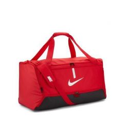 Torba sportowa unisex Nike Academy Team. Czerwone torby podróżne damskie Nike, bez wzorów. Za 169.99 zł.
