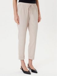 Tatuum Spodnie materiałowe Sudiki T2506.147 Beżowy Slim Fit. Brązowe spodnie materiałowe damskie Tatuum, bez wzorów, z materiału. Za 229.99 zł.