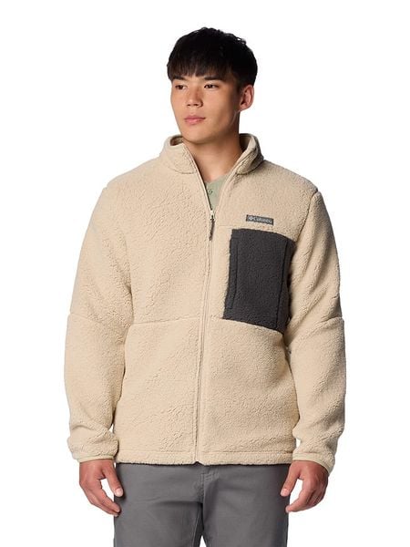 Columbia Kurtka polarowa "Mountainside" w kolorze beżowo-szarym rozmiar: XL. Brązowe kurtki męskie Columbia, xl, bez wzorów, z polaru, bez kaptura. Za 131.43 zł.