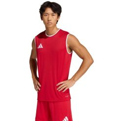 Koszulka męska adidas Entrada 26 Sleeveless Jersey. Czerwone t-shirty sportowe męskie Adidas, m, z jersey, bez ramiączek, na fitness i siłownię, climacool (adidas). Za 60.99 zł.