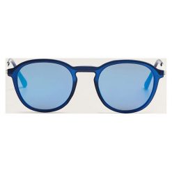 Mango Man - Okulary Texas2. Niebieskie okulary przeciwsłoneczne męskie Mango Man, z materiału, owalne. W wyprzedaży za 59.90 zł.