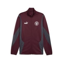 Męska kurtka Manchester City ftblNRGY+ PUMA Dark Rosette Stormy Slate Red Gray. Czerwone kurtki męskie Puma, m, bez wzorów, z materiału, klasyczne, bez kaptura. Za 309.90 zł.