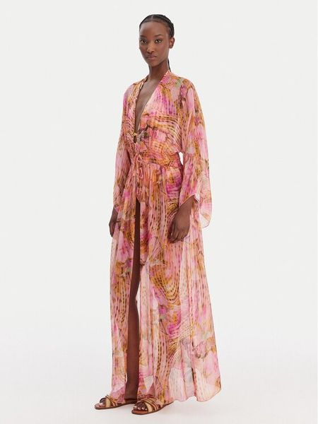 Guess Sukienka plażowa E6GK08 WE550 Kolorowy Regular Fit. Sukienki damskie Guess, na plażę, m, z aplikacjami, z wiskozy, bez kołnierzyka, bez ramiączek. Za 750.99 zł.