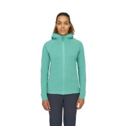 Bluza z kapturem damska Rab Nexus Hoody rozpinana. Niebieskie bluzy z kapturem damskie RAB, l. Za 314.99 zł.
