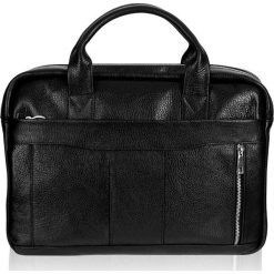 Torba męska skórzana TIZANO TM02 czarna. Czarne torby męskie na ramię TIZANO, bez wzorów, z jeansu, na ramię. Za 384.00 zł.