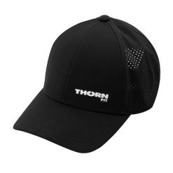 Czapka sportowa z daszkiem Thorn Fit Logo. Czarne czapki męskie Thorn Fit, bez wzorów, z elastanu. Za 83.90 zł.