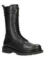 Wojas Skórzane botki w kolorze czarnym rozmiar: 40. Czarne botki damskie Wojas, eleganckie, bez obcasa, bez zapięcia. Za 435.11 zł.