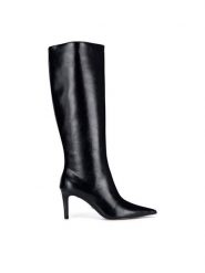 Nine West Kozaki WFA3424-1 Czarny. Czarne kozaki damskie Nine West, z materiału, bez obcasa, na szpilce. Za 329.99 zł.