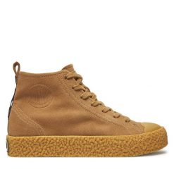 Trapery Palladium. Brązowe trapery damskie Palladium, bez obcasa. Za 559.99 zł.
