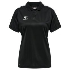 Damska koszulka polo Hummel Functional. Niebieskie bluzki sportowe damskie HUMMEL, l, bez wzorów, z materiału, bez ramiączek. Za 158.00 zł.