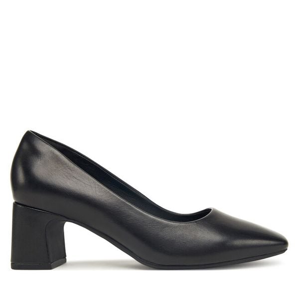 Czółenka Clarks. Czarne czółenka damskie Clarks, bez wzorów, bez obcasa. Za 349.99 zł.