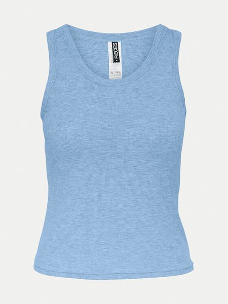Pieces Top Anibi 17150269 Niebieski Regular Fit. Niebieskie topy damskie Pieces, xl, bez wzorów, z wiskozy, bez kołnierzyka. Za 59.99 zł.