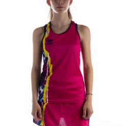 Bezrękawnik Errea Padel Top Fuxia Damskie. Czerwone topy sportowe damskie ERREA, s, bez wzorów, z materiału, bez ramiączek. Za 193.99 zł.