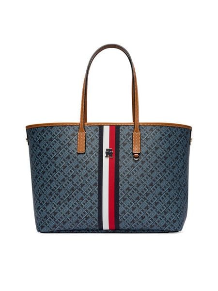 Tommy Hilfiger Torebka Th Monoplay AW0AW19178 Granatowy. Niebieskie torebki klasyczne damskie Tommy Hilfiger, bez wzorów, bez dodatków. Za 849.99 zł.