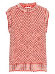 MOSS COPENHAGEN Kamizelka w kolorze kremowo-czerwonym rozmiar: M/L. Czerwone kamizelki damskie MOSS COPENHAGEN, l, ze splotem. Za 140.53 zł.
