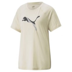 Koszulka Sportowa Damska Puma Evostripe. Brązowe bluzki sportowe damskie Puma, m, bez wzorów, bez ramiączek. Za 84.99 zł.
