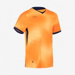 Koszulka piłkarska Kipsta CLR. Brązowe t-shirty sportowe męskie KIPSTA, xl, z materiału, bez ramiączek, do piłki nożnej. Za 149.99 zł.