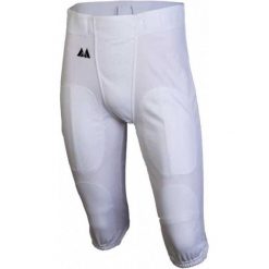 Spodnie do futbolu amerykańskiego - dorośli - białe - 3XL. Białe spodnie materiałowe męskie MM, bez wzorów, sportowe. Za 216.95 zł.
