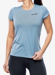 Koszulka do biegania damska Inov-8 Performance Short Sleeve. Niebieskie t-shirty damskie Inov-8, xs, bez wzorów, z materiału, bez kołnierzyka. Za 141.79 zł.