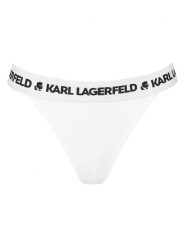 KARL LAGERFELD Figi brazylijskie A1W47011 Biały. Białe figi damskie Karl Lagerfeld, xl, bez wzorów, z lyocellu. Za 129.99 zł.