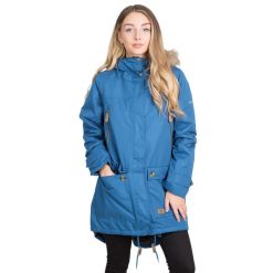 Parka Damska Wodoodporne Clea. Niebieskie parki damskie Trespass, l, bez wzorów, z materiału. Za 260.99 zł.