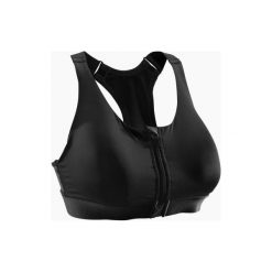 Stanik fitness kardio 900. Czarne biustonosze sportowe damskie DOMYOS, bez wzorów, z elastanu. Za 79.99 zł.