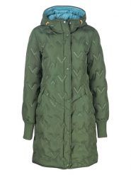 Finside Kurtka zimowa "Juolukka" w kolorze zielonym rozmiar: 36. Zielone kurtki damskie finside, na zimę, bez wzorów, z puchu, bez kaptura. Za 525.86 zł.