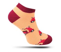 Skarpetki, Stopki, Pomarańczowe w Czerwone Skutery, Casualowe, Krótkie -EM Men's Accessories. Czerwone skarpetki męskie Em men's accessories, bez wzorów, z bawełny. Za 19.99 zł.