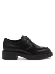 Gino Rossi Oxfordy ARONA-26909PE Czarny. Czarne półbuty damskie Gino Rossi, bez wzorów, ze skóry, bez obcasa. Za 279.99 zł.