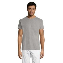 Koszulka Regent Melange Slim Unisex Dla Dorosłych. Szare bluzki damskie SOL'S, l, bez wzorów, sportowe, bez kołnierzyka, bez ramiączek. Za 36.99 zł.