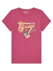 Guess T-Shirt J5GI16 K6YW4 Różowy Regular Fit. Czerwone koszulki dziewczęce Guess, z aplikacjami, z bawełny, bez ramiączek. Za 59.99 zł.