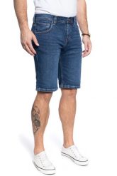MUSTANG Chicago Short DENIM BLUE 1005417 5000 312. Niebieskie szorty męskie Mustang, bez wzorów, z denimu. Za 159.99 zł.