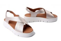 GEOX D DANDRA 40A D555CA 002N C2012 lt gold, sandały damskie. Żółte sandały damskie Geox, bez wzorów, bez obcasa. Za 300.93 zł.