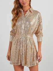 LA Angels Sukienka w kolorze złotym rozmiar: S. Żółte sukienki damskie LA Angels, na co dzień, s, bez wzorów, z tkaniny, bez kołnierzyka, bez ramiączek, mini, proste. Za 149.66 zł.