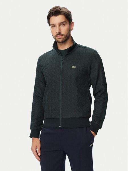 Lacoste Bluza SH1368 Zielony ciemny Regular Fit. Zielone bluzy bez kaptura męskie Lacoste, m, z syntetyku. Za 839.99 zł.