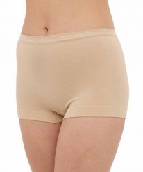 Bokserki damskie classic z wełną Brubeck COMFORT MERINO. Brązowe bokserki i panty damskie Brubeck, xl, bez wzorów, z dzianiny. Za 61.99 zł.