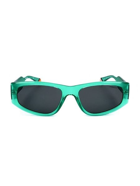 Polaroid Okulary przeciwsłoneczne unisex w kolorze zielono-czarnym rozmiar: 55. Zielone okulary przeciwsłoneczne damskie Polaroid. Za 122.67 zł.