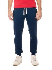 Spodnie dresowe z zamek błyskawiczny na co dzień. Niebieskie spodnie sportowe męskie LEONE 1947 APPAREL, z dresówki. Za 84.16 zł.