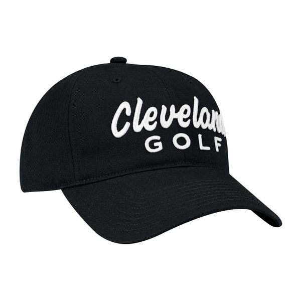 Czapka golfowa z logo Cleveland Golf. Czarne czapki męskie CLEVELAND GOLF, bez wzorów, z materiału, eleganckie. Za 487.50 zł.