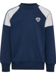 Bluza dla niemowlęcia Hummel Mini Block. Niebieskie bluzy i bluzki niemowlęce HUMMEL, bez wzorów, z bawełny, bez ramiączek, długie, bez kaptura. Za 128.00 zł.
