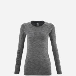 Koszulka termoaktywna damska MILLET Drynamic Warm Ls Tee W merino. Szare bielizna termoaktywna damska Millet, m, bez wzorów, z dzianiny. Za 259.00 zł.