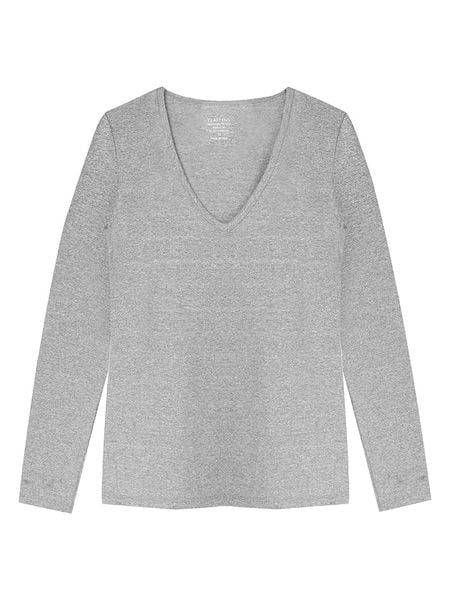 Claesens Koszulka w kolorze szarym rozmiar: M. Szare bluzki damskie Claesens, m, bez wzorów, z bawełny, bez kołnierzyka, bez ramiączek. Za 74.11 zł.