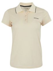 Regatta Funkcyjna koszulka polo "Maverick V" w kolorze kremowym rozmiar: 52. Brązowe bluzki sportowe damskie Regatta, z materiału, bez kołnierzyka, bez ramiączek. Za 47.94 zł.