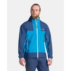 Męska wodoodporna kurtka hardshell Kilpi MAMBA-M. Niebieskie kurtki męskie Kilpi, m, bez wzorów, z hardshellu, sportowe, bez kaptura. Za 628.61 zł.
