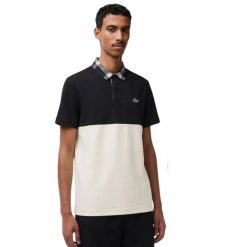Koszulka męska Lacoste. Czarne t-shirty sportowe męskie Lacoste, m, bez ramiączek, na golfa. Za 237.00 zł.